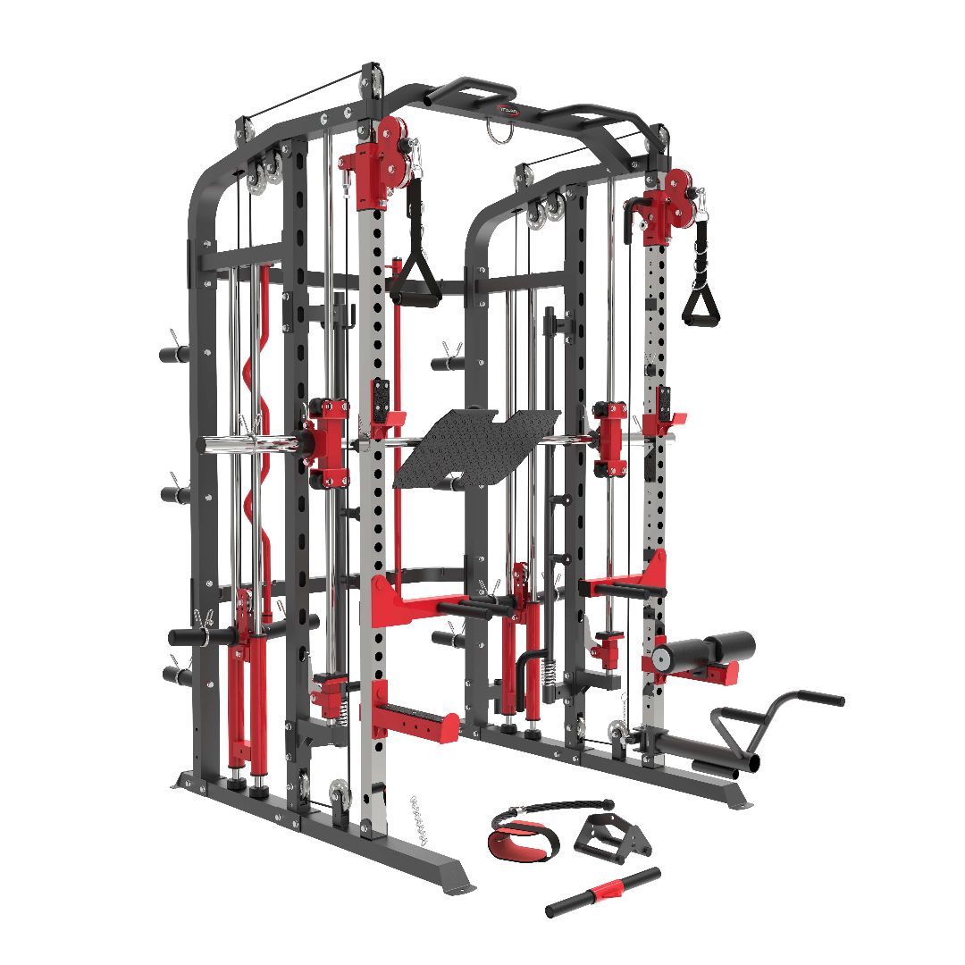 Functional Trainer Smith Machine Power Rack Inc Leg Press Attachment